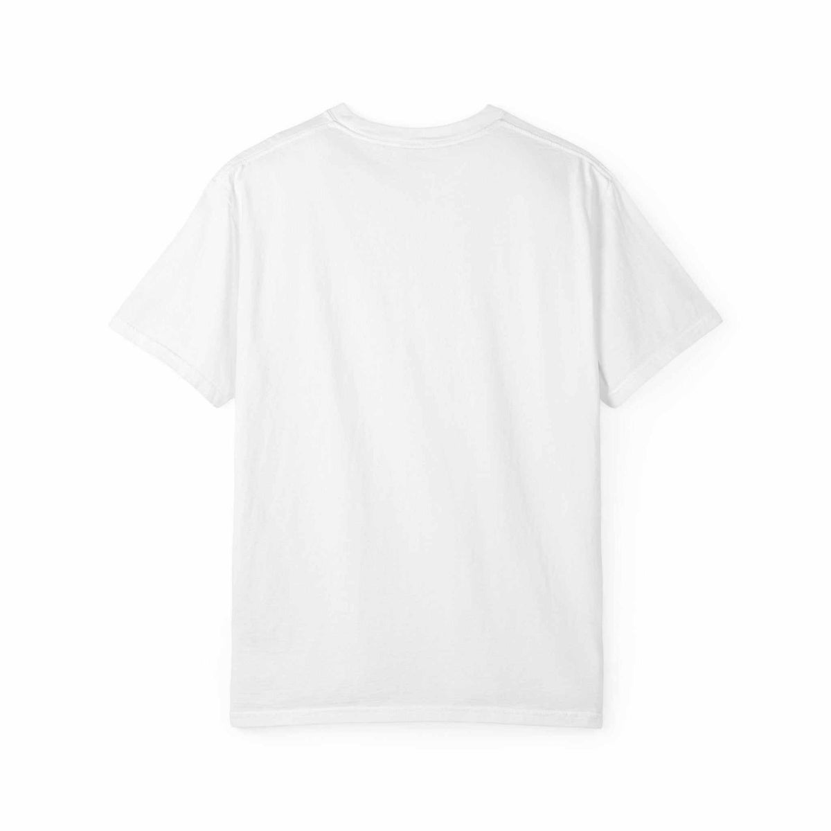 Brew Rider T‑Shirt with surfer riding coffee cup wave logo, heavyweight garment-dyed cotton tee with relaxed fit and durable stitching