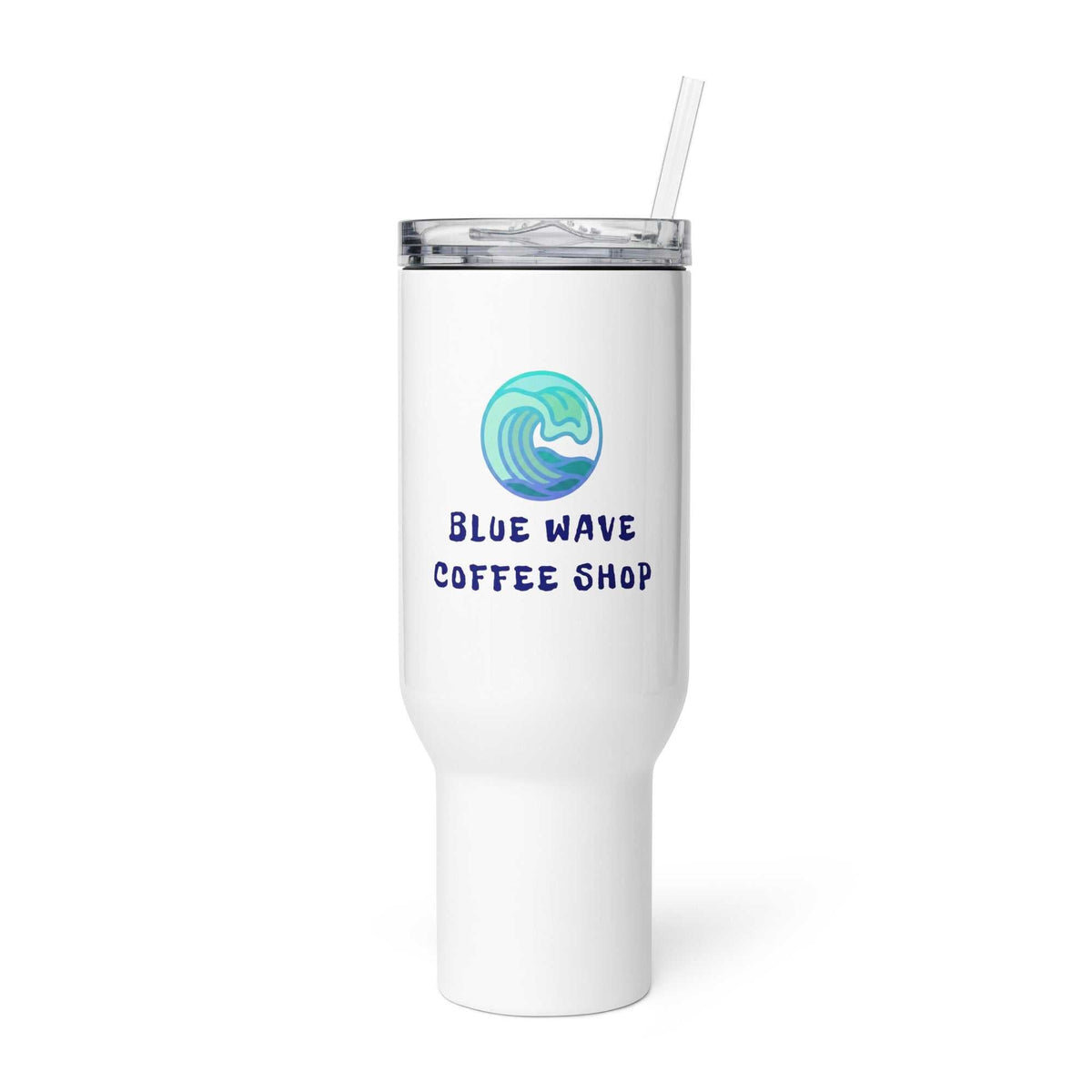 Travel mug with a handle